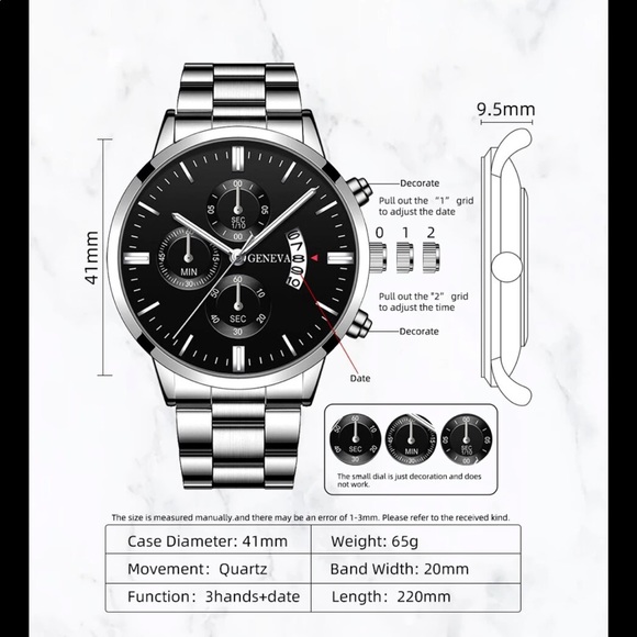 Silver Stainless Steel Quartz Wrist Watch - Picture 6 of 6